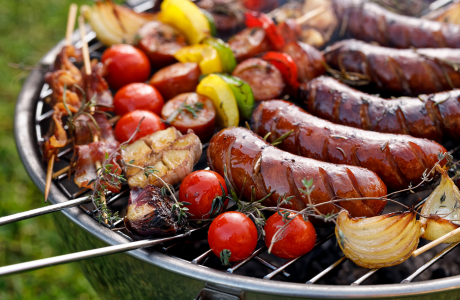 Grillen auf Kugelgrill